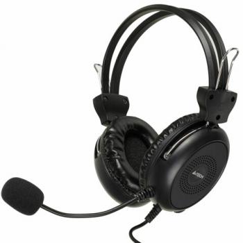 Наушники с микрофоном (гарнитура) A4TECH HU-30, проводные, 2 м, USB, черные, 1379903 - Премиум Сервис