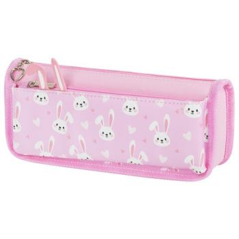 Пенал мягкий ЮНЛАНДИЯ, 2 отделения, полиэстер, Bunnies, розовый, 21х9х6 см, 272346 - Премиум Сервис
