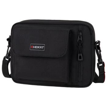 Сумка на плечо HEIKKI ATOM (ХЕЙКИ) два кармана, черная, 17х22х6 см, 272633 - Премиум Сервис