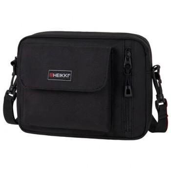 Сумка на плечо HEIKKI ATOM (ХЕЙКИ) два кармана, черная, 17х22х6 см, 272633 - Премиум Сервис
