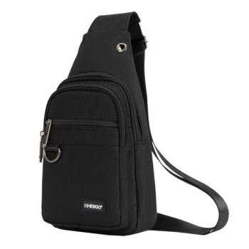 Рюкзак однолямочный HEIKKI DRIVE (ХЕЙКИ), 2 отделения, черный, 30х17х6 см, 272539 - Премиум Сервис