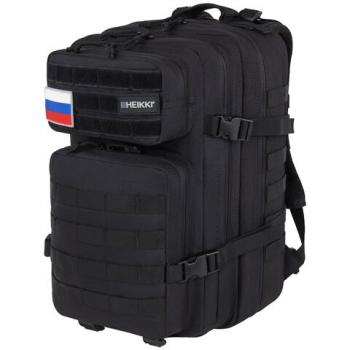 Рюкзак HEIKKI STRATEGY (ХЕЙКИ) тактический, 2 отделения, система Молле, черный, 46х30х20 см, 272584 - Премиум Сервис