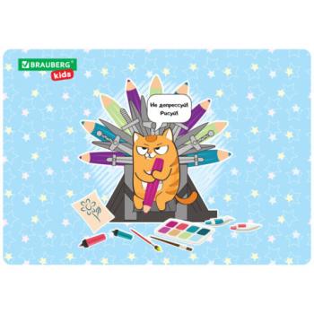 Настольное покрытие для труда и творческих занятий, ПВХ, BRAUBERG KIDS, Art throne, 50х35 см, 272359 - Премиум Сервис