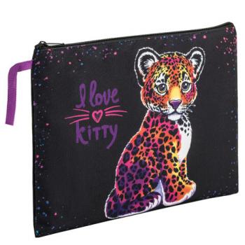 Папка для тетрадей BRAUBERG А4, 1 отделение, полиэстер, на молнии, с ручкой, Leopard, 272170 - Премиум Сервис