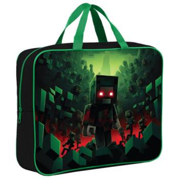 Папка на молнии с ручками BRAUBERG А4, 1 отделение, полиэстер, 80мм, Night warrior, 272183 - Премиум Сервис