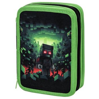 Пенал BRAUBERG, 3 отделения, полиэстер, 21х14 см, Night warrior, 272333 - Премиум Сервис