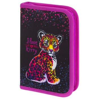 Пенал BRAUBERG с наполнением, 1 отд, 1 откидная планка, 24 предмета, Leopard, 272350 - Премиум Сервис