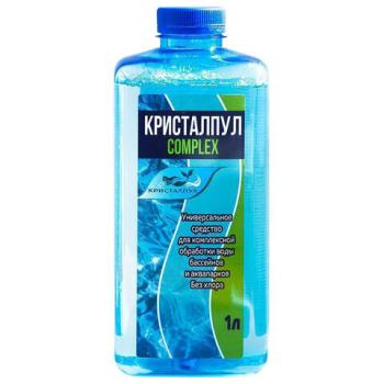 Комплексное средство для очистки воды в бассейнах 1л КРИСТАЛПУЛ COMPLEX 4 в 1, концентрат, KPCX1S - Премиум Сервис