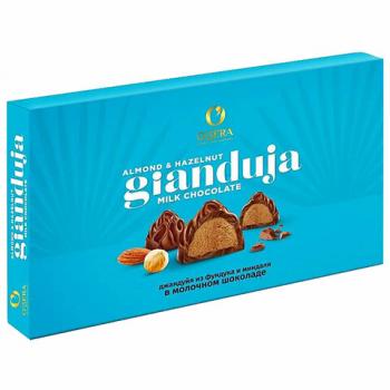 Конфеты шоколадные O'ZERA "Gianduia" с шоколадной пастой из фундука и миндаля 220 г., РЕК764 - Премиум Сервис