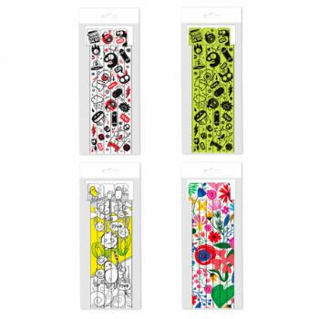 Закладки для книг с принтами САМОКЛЕЯЩИЕСЯ, КОМПЛЕКТ 6 шт., рисунки ассорти, 2921, 2921.АС/6 - Премиум Сервис