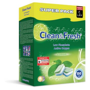 Таблетки для посудомоечных машин 150 шт CLEAN&FRESH ALL-IN-1, ш/к 11182, Cd13150 - Премиум Сервис