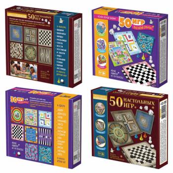 Игра настольная "50 игр для всей семьи", АССОРТИ, 10 КОР - Премиум Сервис
