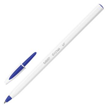Ручка шариковая BIC "Cristal UP", СИНЯЯ, корпус белый, узел 1,2 мм, линия письма 0,35 мм, 949879 - Премиум Сервис
