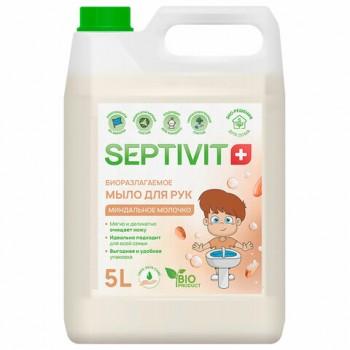 Мыло жидкое гипоаллергенное 5л SEPTEVIT "Миндальное молочко",биоразлагаемое, ш/к 6955 - Премиум Сервис