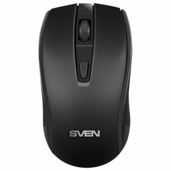 Мышь беспроводная SVEN RX-220W, 3 кнопки + 1 колесо-кнопка, оптическая, чёрная, SV-016227 - Премиум Сервис