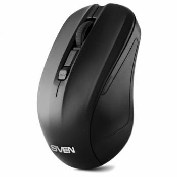 Мышь беспроводная SVEN RX-270W, 3 кнопки + 1 колесо-кнопка, оптическая, чёрная, SV-016234 - Премиум Сервис