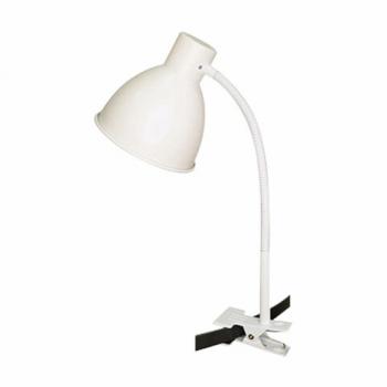 Настольная лампа светильник Лира на прищепке, цоколь E27, 40 Вт, белый матовый - Премиум Сервис
