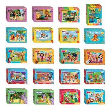 Пазл картонный 54 элемента, ЛИЦЕНЗИОННЫЕ СЮЖЕТЫ, АССОРТИ, 9х6,5,х2,5см - Премиум Сервис