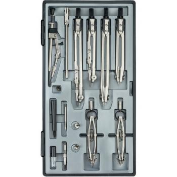 Готовальня GLOBUS 14 предметов, пластиковый пенал, НЧ14-80-80 - Премиум Сервис