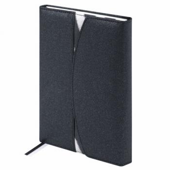 Ежедневник недатированный А5 155х213 мм BRAUBERG "Wild", под кожу, магнит, 160 л., ZEBRA, черный, 116233 - Премиум Сервис