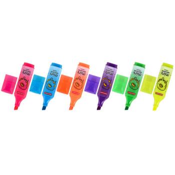 Текстовыделитель мини с принтами BRAUBERG "NEON", АССОРТИ В ПЛАСТИКОВОЙ БАНКЕ, 1-5 мм, 152535 - Премиум Сервис