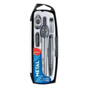 Готовальня MAPED (Франция) "Start", 5 предметов, ударопрочный пенал с европодвесом, 197513 - Премиум Сервис