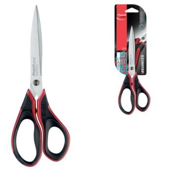 Ножницы MAPED (Франция) "Advanced Gel", 210 мм, прорезиненные ручки, черно-красные, 499210 - Премиум Сервис