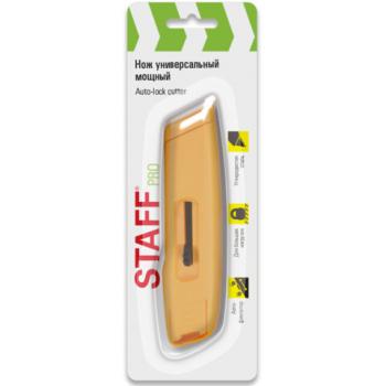 Нож универсальный мощный STAFF PRO, автофиксатор, ABS пластик, 238734 - Премиум Сервис