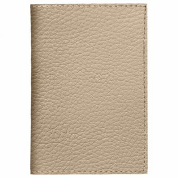Обложка для паспорта натуральная кожа флоттер, кожаный уголок, бежевая, BRAUBERG, 238863 - Премиум Сервис