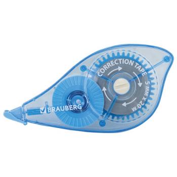 Корректирующая лента BRAUBERG PRO, 5 мм х 20 м, механизм перемотки, корпус синий, блистер, 272492 - Премиум Сервис