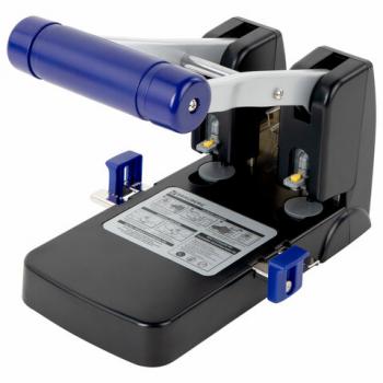 Дырокол металлический МОЩНЫЙ BRAUBERG "EXTRA Heavy duty", до 110 листов, черно-синий, 272721 - Премиум Сервис