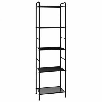 Стеллаж на металлокаркасе "Валенсия-15", 455*300*1555 мм, 5 полок, черный, СТВ15 Ч - Премиум Сервис