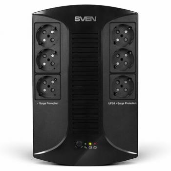 Источник бесперебойного питания SVEN UP-L1000E, 510VA (290 W), 6 евророзеток, SV-016593 - Премиум Сервис