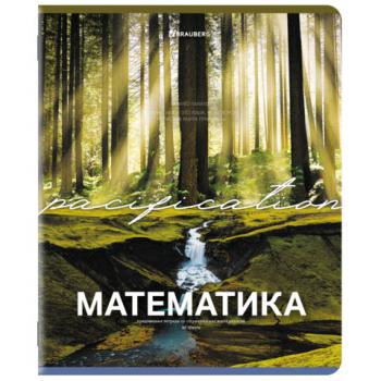 Тетрадь предметная КЛАССИКА ПРИРОДА 48 л., обложка картон, МАТЕМАТИКА, клетка, подсказ, BRAUBERG, 405095 - Премиум Сервис