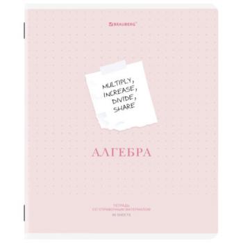 Тетрадь предметная CREATIVE 48 л., обложка картон, АЛГЕБРА, клетка, подсказ, BRAUBERG, 405109 - Премиум Сервис