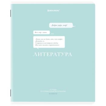 Тетрадь предметная CREATIVE 48 л., обложка картон, ЛИТЕРАТУРА, линия, подсказ, BRAUBERG, 405117 - Премиум Сервис