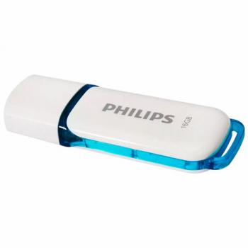 Флеш-диск 16 GB PHILIPS SNOW, разъем USB 2.0, синий, FM16FD70B/97 - Премиум Сервис