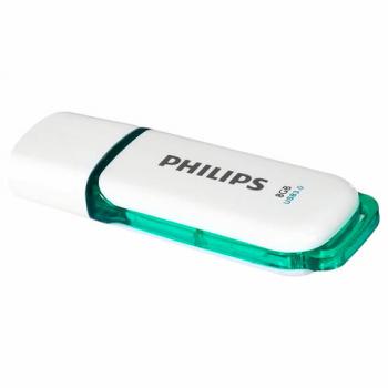 Флеш-диск 8 GB PHILIPS SNOW, разъем USB 3.0, зеленый, FM08FD75B/97 - Премиум Сервис