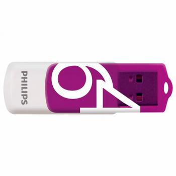 Флеш-диск 64 GB PHILIPS VIVID, разъем USB 2.0, фиолетовый, FM64FD05P/97 - Премиум Сервис
