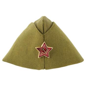 Пилотка военная однослойная, металлическая красная звезда, размер универсальный (51-54), ПЛ-02 - Премиум Сервис
