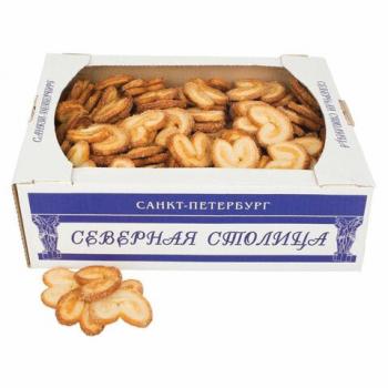 Печенье слоеное СЕВЕРНАЯ СТОЛИЦА "Валентинки" 2,5 кг, картонная коробка - Премиум Сервис