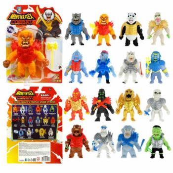 Фигурка-тянучка антистресс "MONSTER FLEX COMBAT" броня + оружие, 15 см, АССОРТИ, 16 видов, 1TOY, Т23407 - Премиум Сервис
