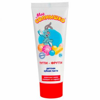 Зубная паста детская защита от кариеса 100 г, МОЕ СОЛНЫШКО "Тутти-фрутти", 1547 - Премиум Сервис