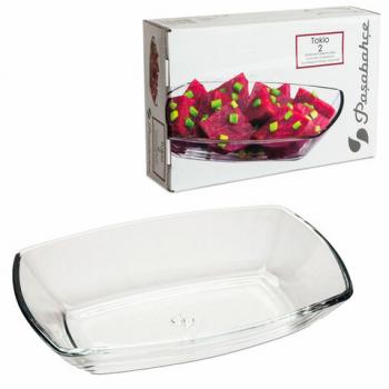 Блюдо, 120х180 мм, КОМПЛЕКТ 2 штуки, стекло, PASABAHCE "ТОКИО", фирменная подарочная упаковка, 54942 - Премиум Сервис