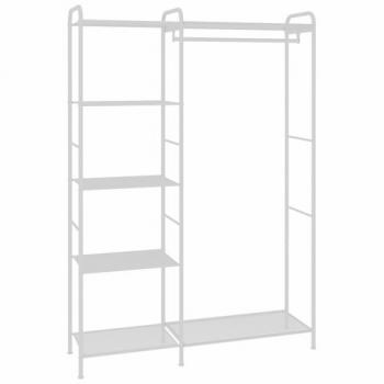 Вешалка-стеллаж "Валенсия-1", 1555*1090*300 мм, 7 полок, металл, белая, ГСВ1 Б - Премиум Сервис