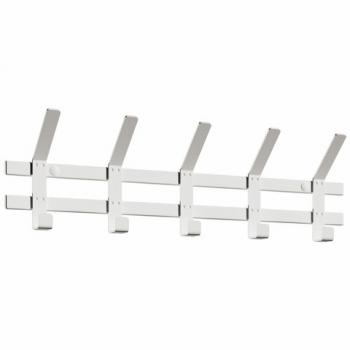 Вешалка настенная "Торонто-5", 168*580*85 мм, 5 крючков, металл, белая, ВНТ5 Б - Премиум Сервис