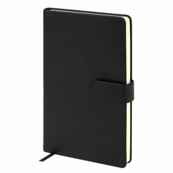 Скетчбук, слоновая кость 140г/м 130х210мм, 80л, КОЖЗАМ, застежка, BRAUBERG ART_CL, че, 116460 - Премиум Сервис