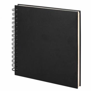 Скетчбук, слоновая кость 140г/м 200х200мм, 80л, КОЖЗАМ, гребень, BRAUBERG ART CLASSIC, 116476 - Премиум Сервис