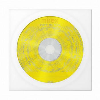 Диск DVD-R MIREX, 4,7 ГБ 16x бумажный конверт, 1 штука, UL130003A1C - Премиум Сервис