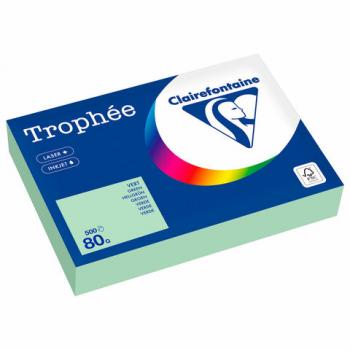 Бумага цветная CLAIREFONTAINE, А4, 80 г/м2, 500 л., пастель, зеленая, Франция, 1975PC - Премиум Сервис